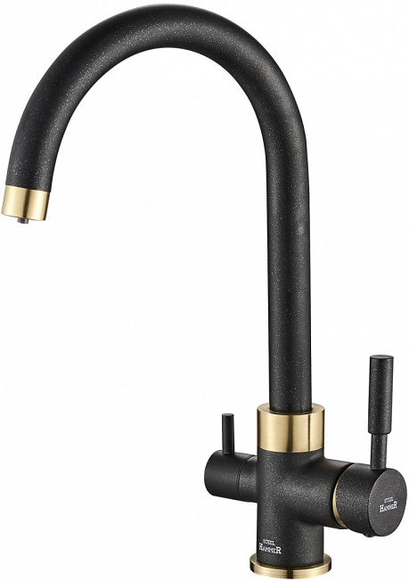 

Смеситель Steel Hammer SH 713 BLACK BR для кухонной мойки