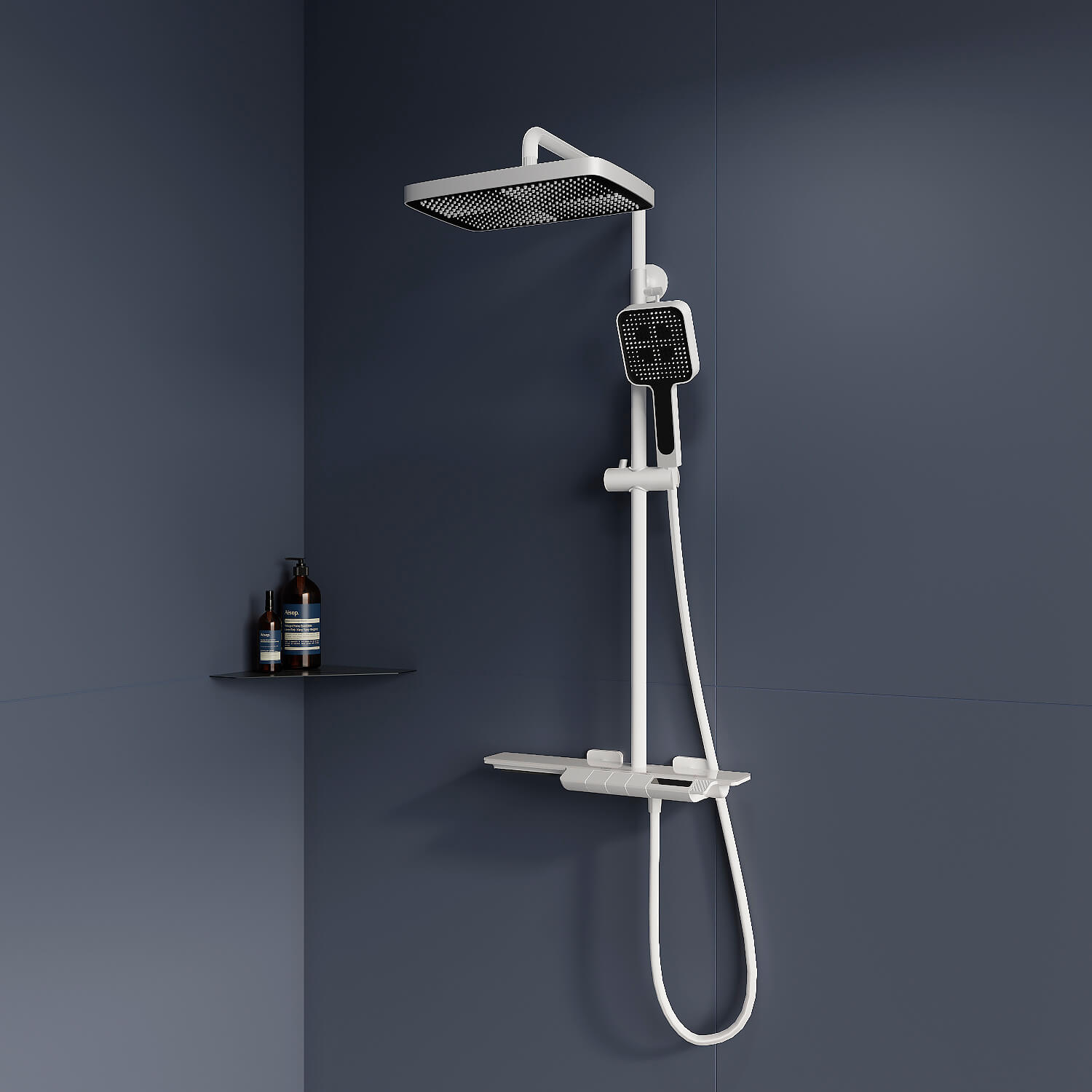 

Душевая стойка RGW SP-34W с дисплеем, белая, Белый, SP-34W
