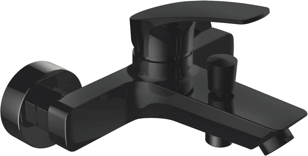 

Смеситель Aquanet Static Black AF330-20B для ванны с душем, черный матовый