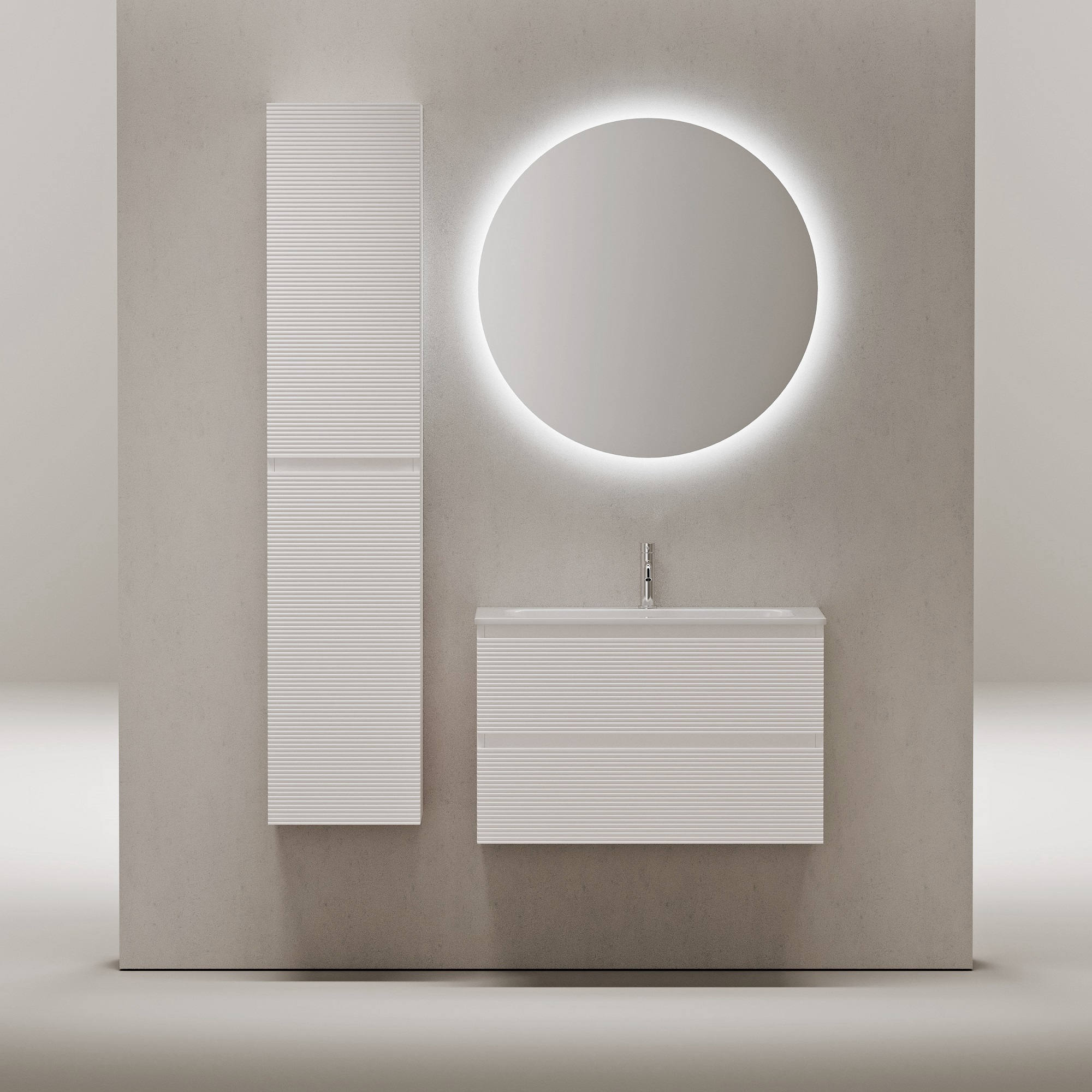 

Мебель для ванной Sancos Folk 80 подвесная, Bianco, Белый матовый, FL80W