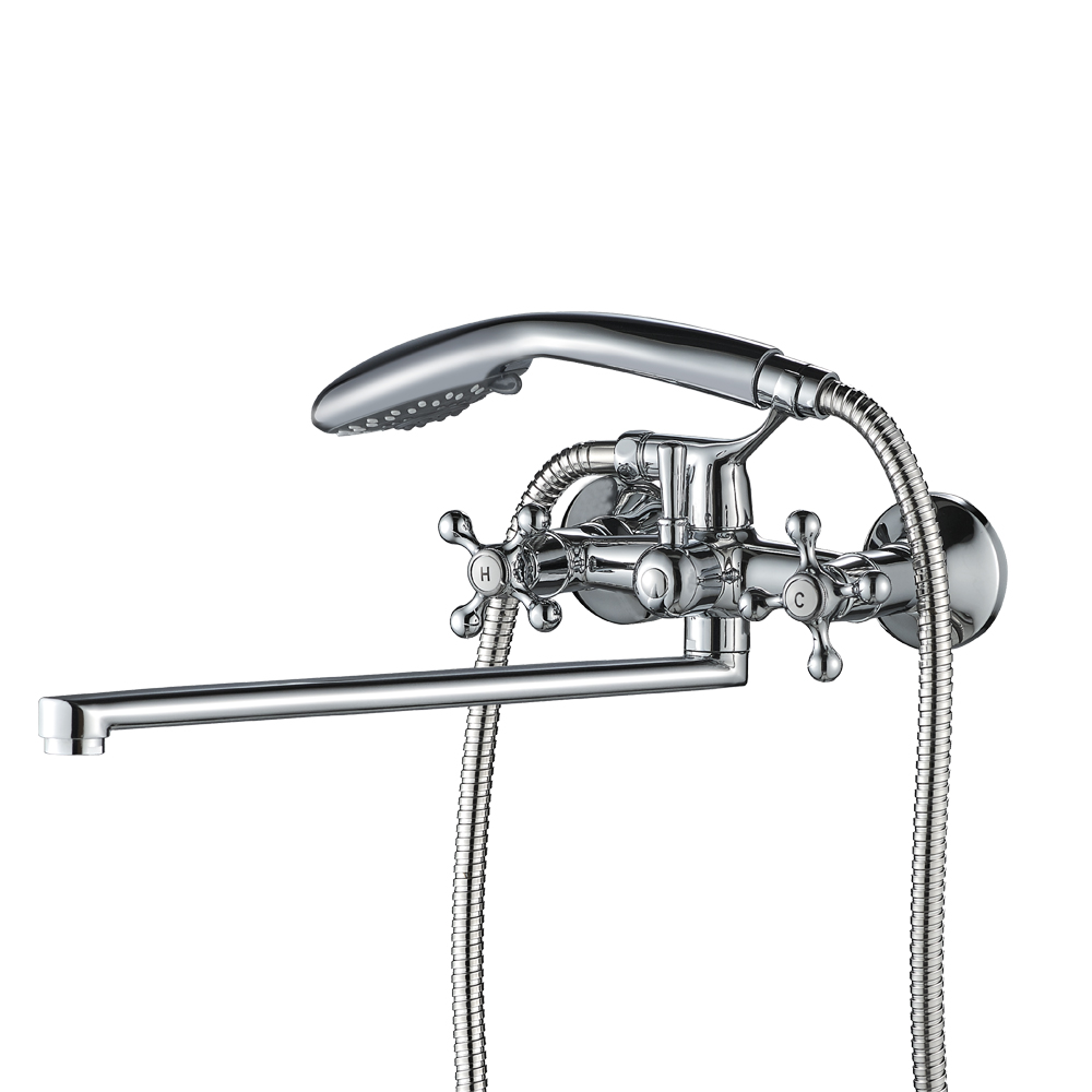 

Смеситель для ванны с душем WesnaArt RASSVET RAS02-320, Хром, RAS02-320