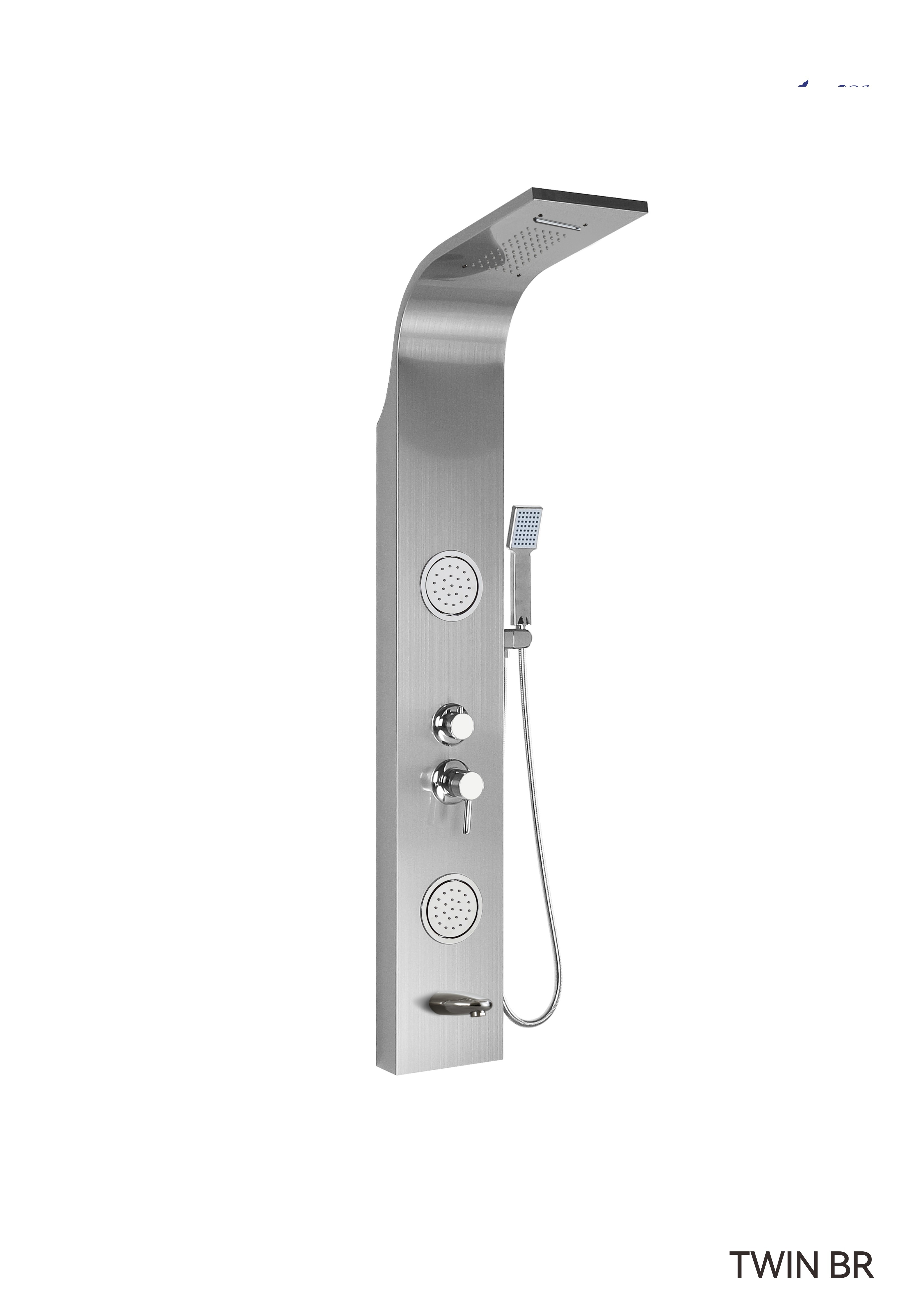 

Душевая панель Ceruttispa Twin BR CT9988, Нержавеющая сталь, CT9988