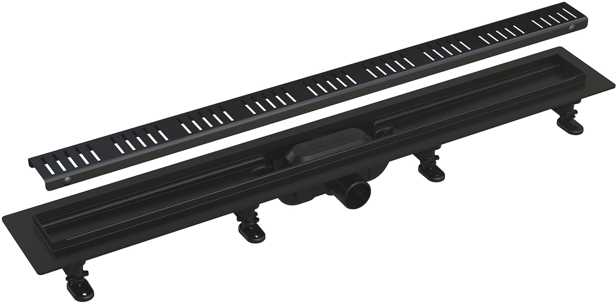 

Душевой лоток AlcaPlast APZ10BLACK-950M с решеткой и опорами, черный матовый