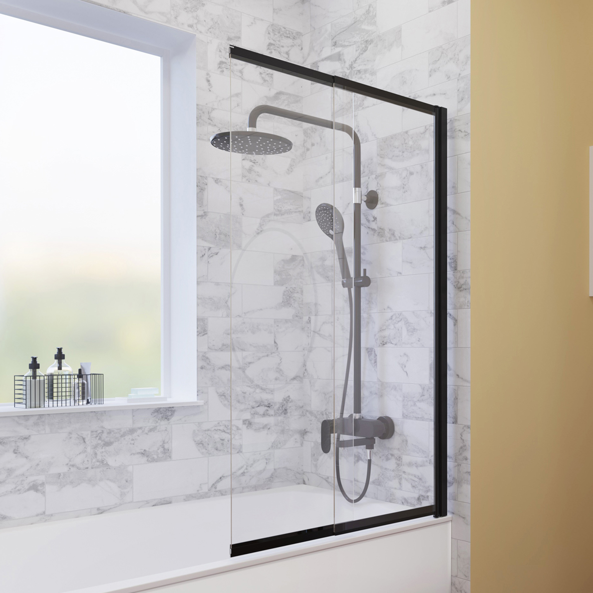 

Шторка на ванну WasserKRAFT Dill 61S02 100х140 с покрытием WasserSchutz, стекло прозрачное, профиль черный, 61S02-100 Wassershutz