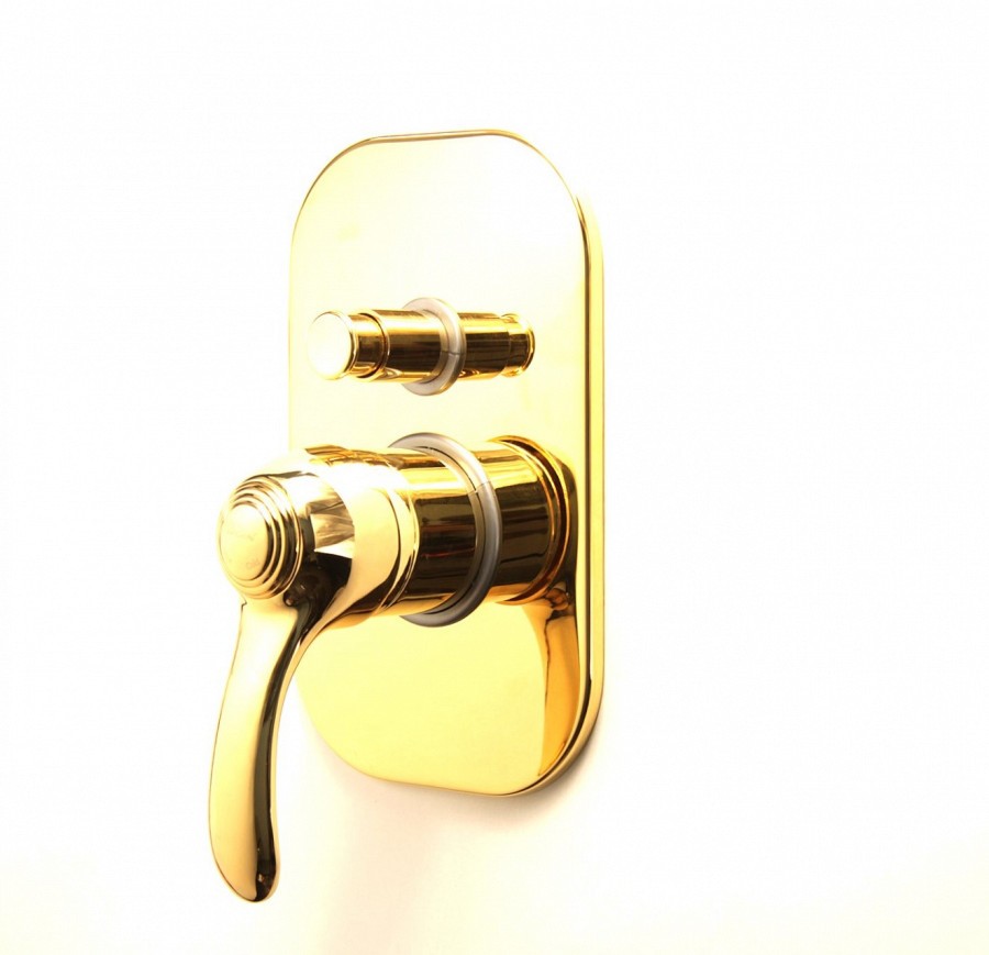 

Смеситель Webert Aurora AU860101010 С ВНУТРЕННЕЙ ЧАСТЬЮ для ванны, золото, AU860101010