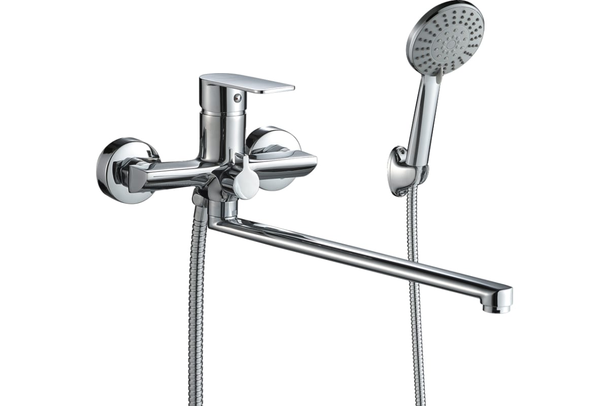 

Смеситель для ванны с длинным изливом WesnaArt RAY RAY11-320, Хром, RAY11-320