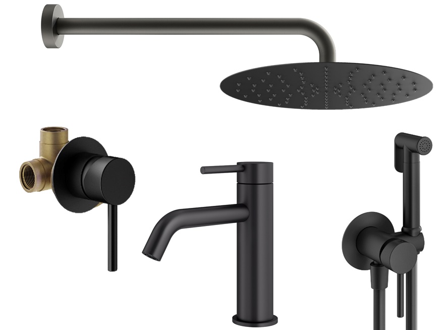 

Душевой комплект Plumberia Selection Ixo KITZXO01NO53 черный матовый, KITZXO01NO53