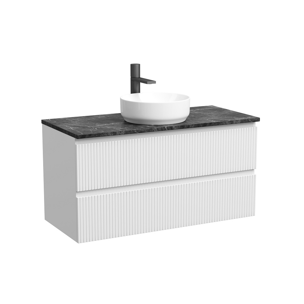 

Тумба со столешницей Sancos Snob T 100 подвесная, столешница black sky, Bianco (с отверстием под смеситель), Белый, Snob T SNT100W