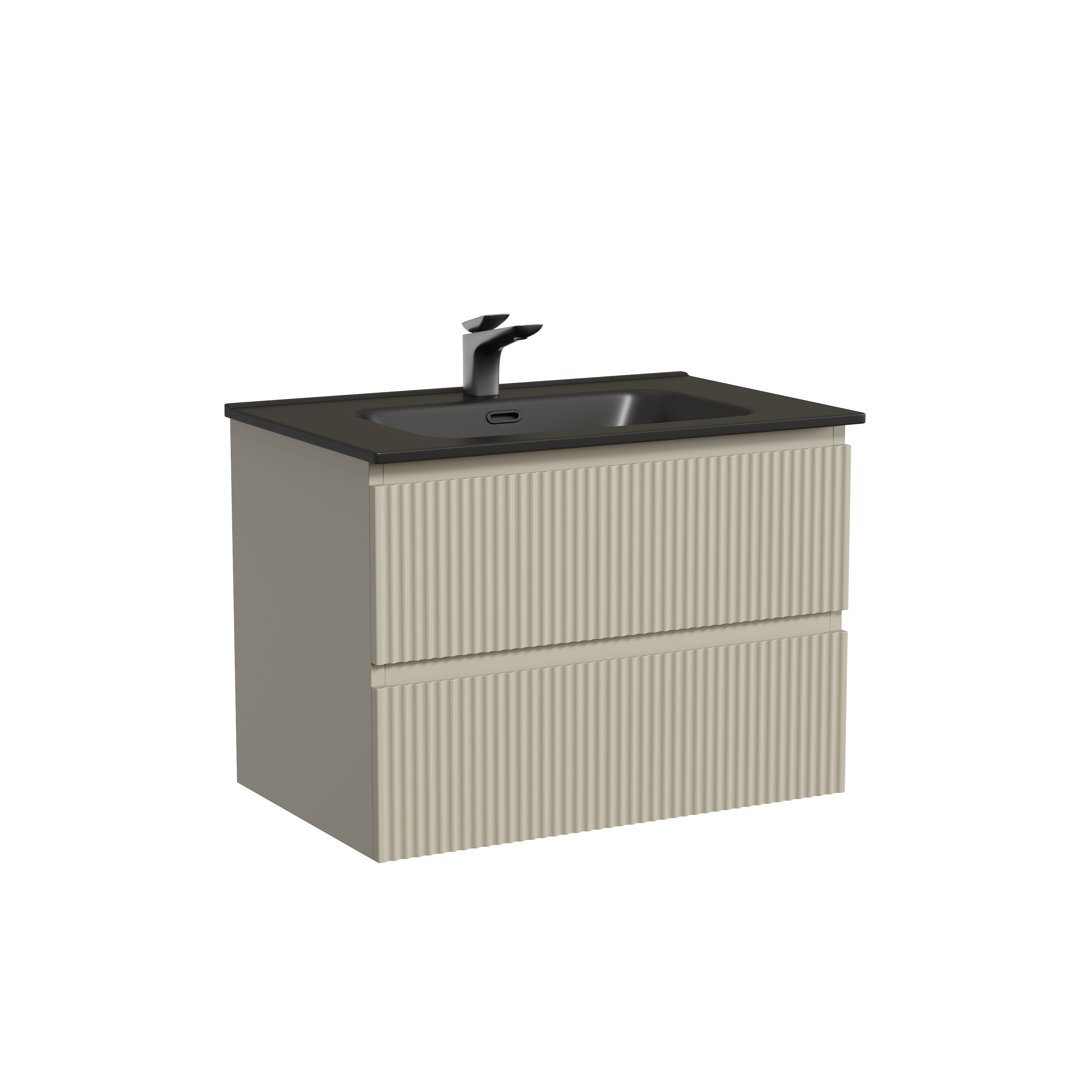 

Тумба с раковиной Sancos Snob R 70 подвесная, 2 ящика, Beige Soft (раковина CN7007MB), Бежевый матовый, SNR70CE