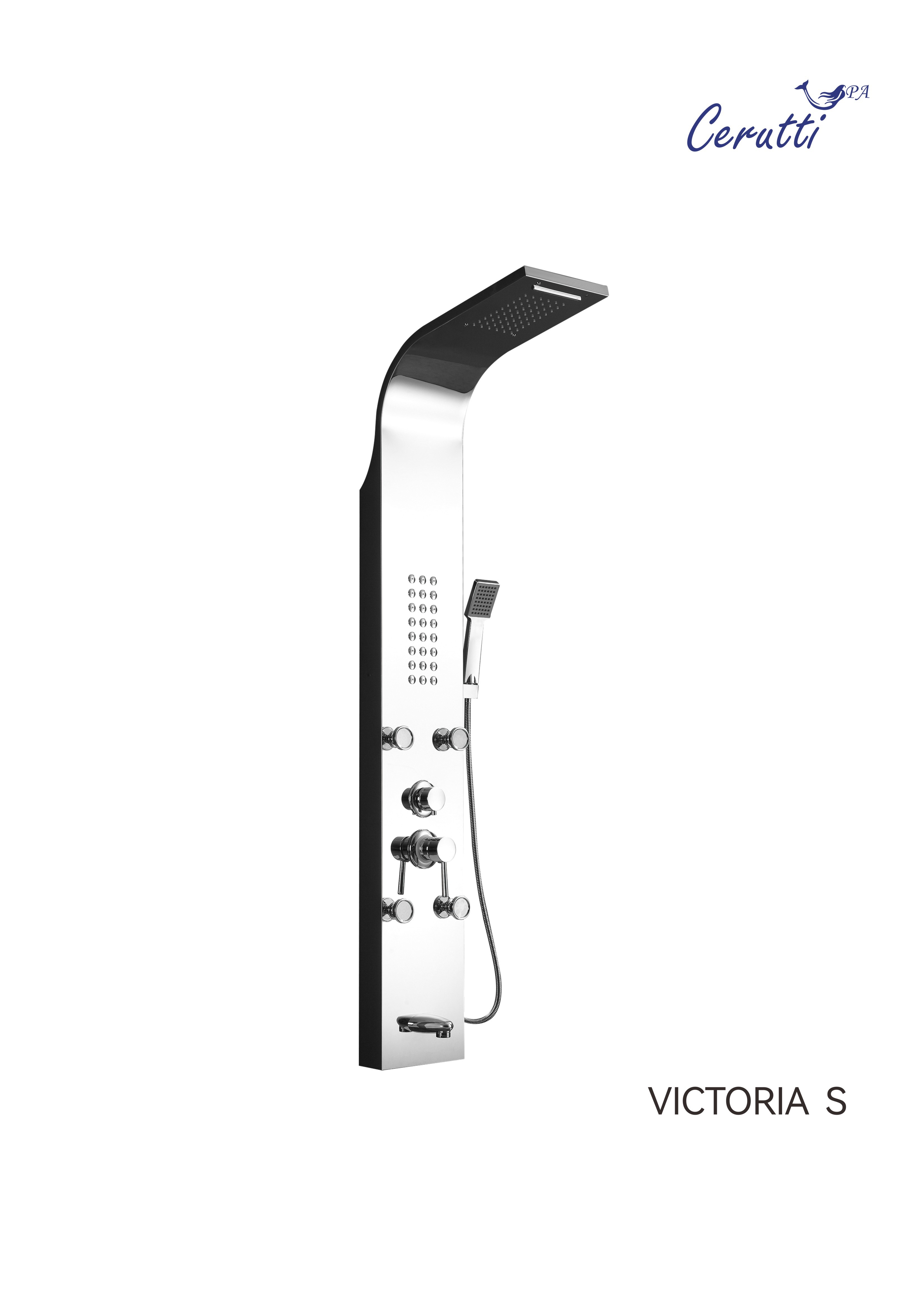 

Душевая панель Ceruttispa Victoria S CT9976 серебро, CT9976