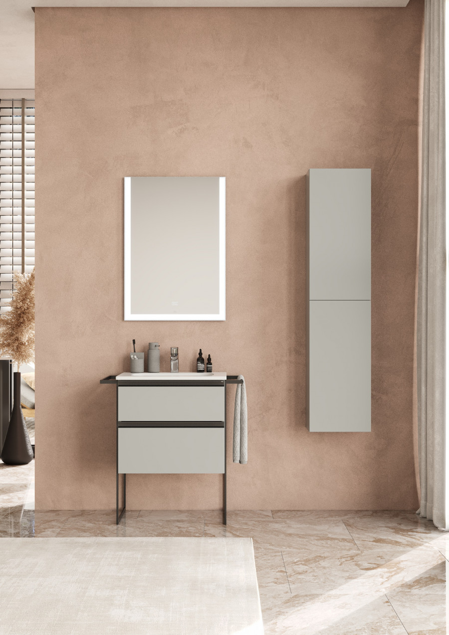 

Мебель для ванной Roca Domi 60 подвесная, 2 ящика, серый матовый, ZRU9307873