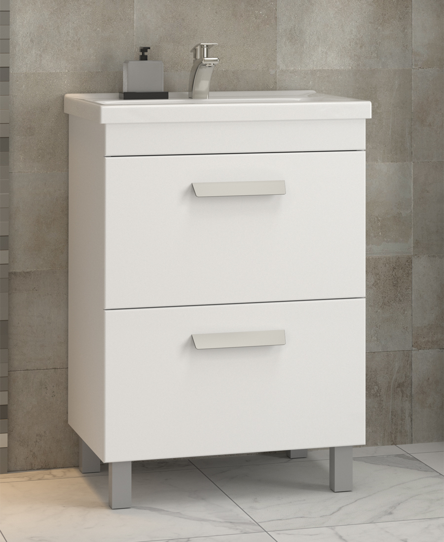 

Тумба с раковиной Vigo Nova 2-70 с 2 ящиками, Белый, Nova 70