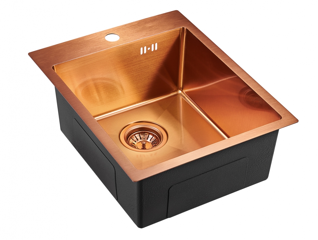 

Мойка кухонная Emar PVD 201 EMB-128A PVD Nano Coppery медь, EMB-128A PVD Nano Coppery