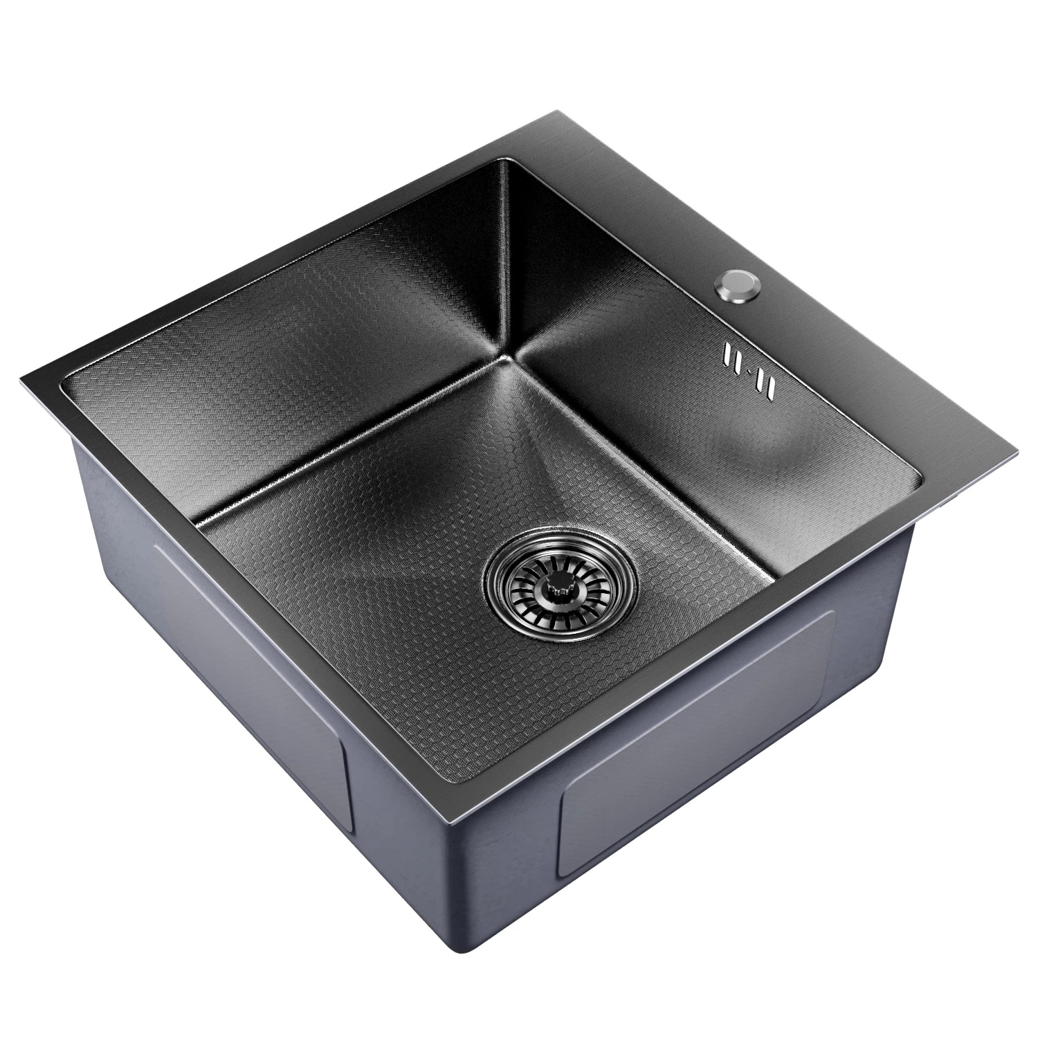 

Мойка кухонная Mixline Pro 50х50 (3,0) с сифоном, черный графит НАНО, Pro 552931