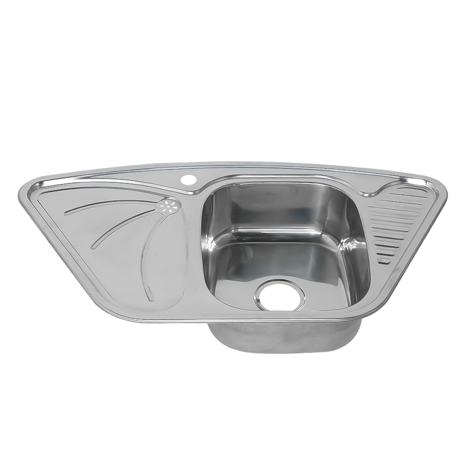 

Мойка кухонная Melana 95x50 95х50 (222 A t *7) полированная, Сталь, 9550 95х50 (222 A t *7)