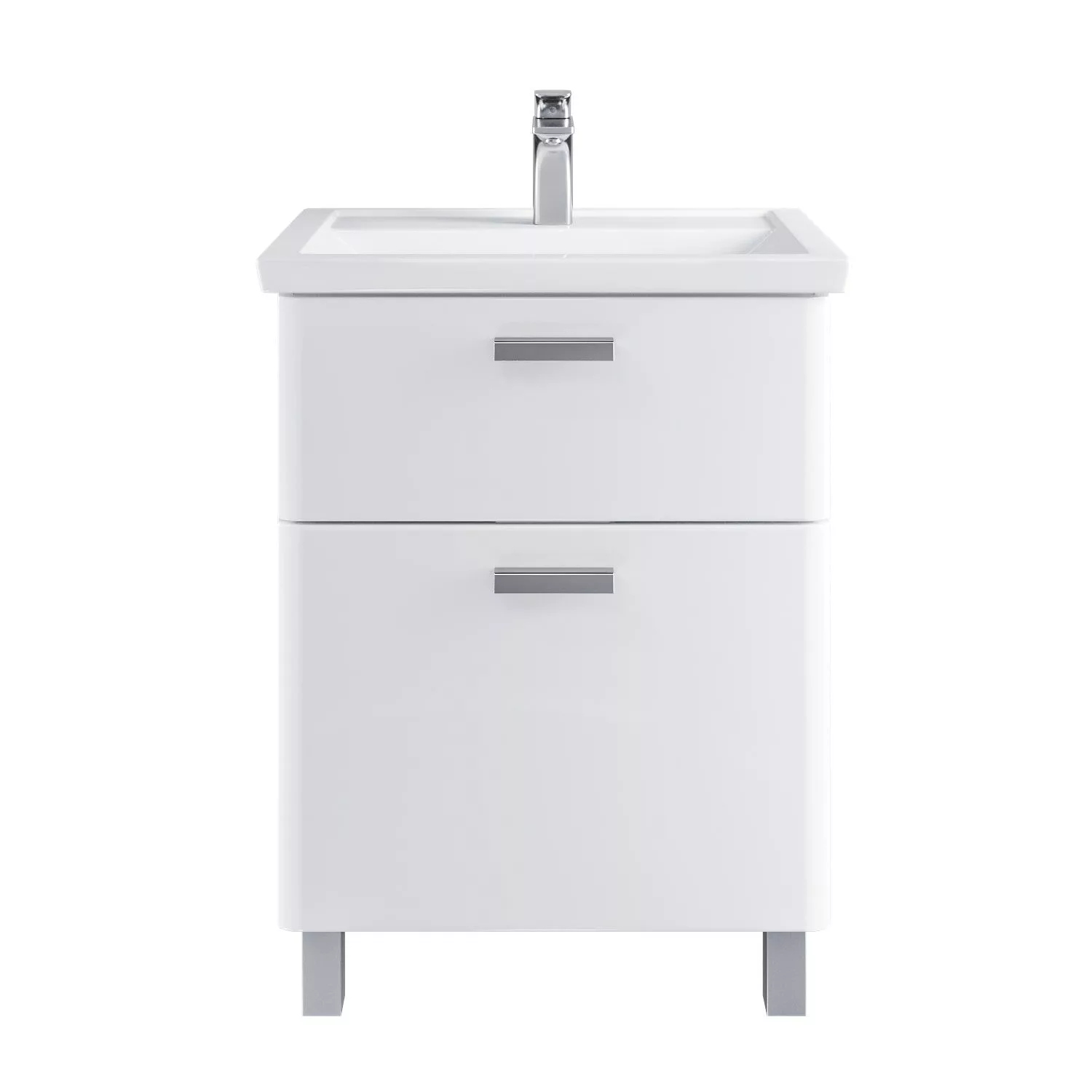 

Тумба с раковиной SanStar Gretta 60 напольная, белая, Белый, Gretta 330.1-1.5.1.