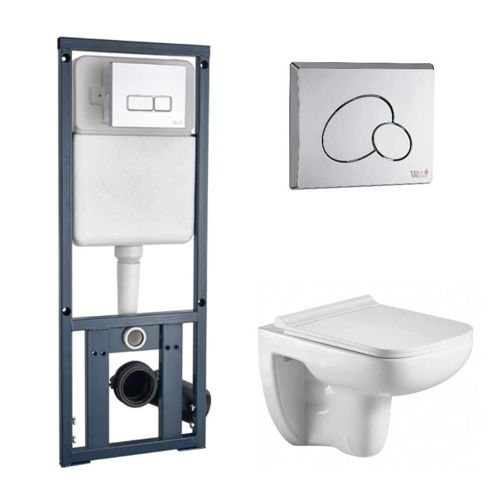 

Комплект Weltwasser 10000006481 унитаз Kehlbach 004 GL-WT + инсталляция + кнопка MAR 410 RD, Белый глянцевый, 10000006481