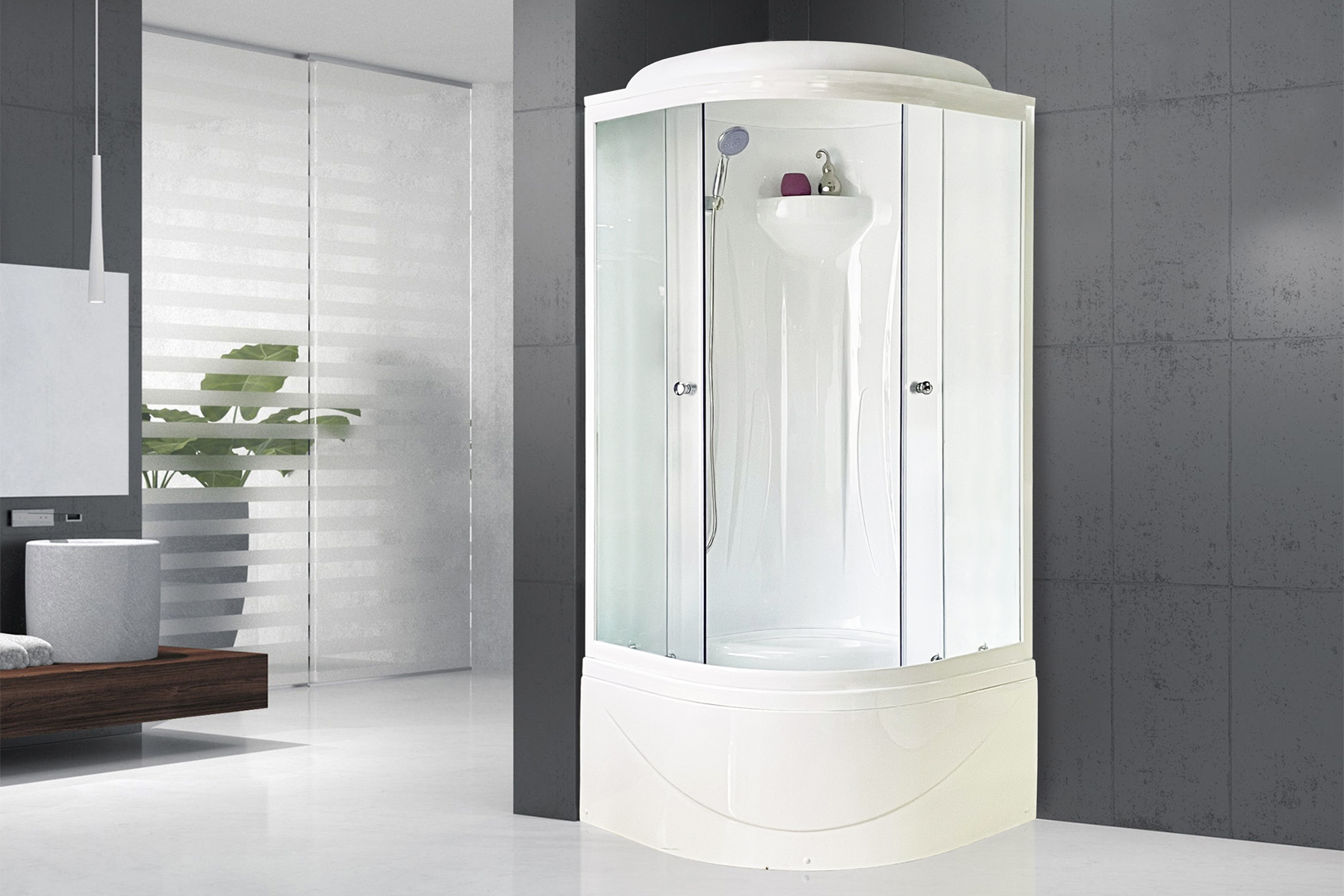 

Душевая кабина Royal Bath RB 90BK1-M 90x90 матовое стекло, 1