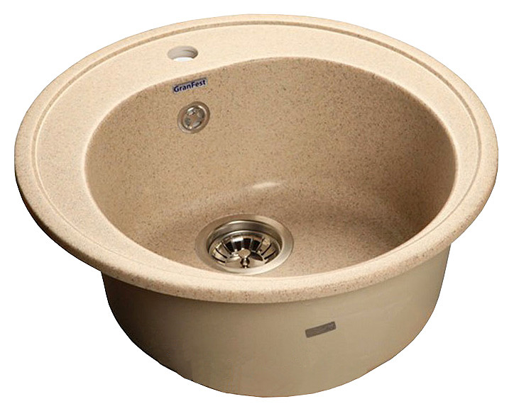 

Мойка кухонная GranFest Rondo R-510 песочный, Бежевый, R-510 песочный