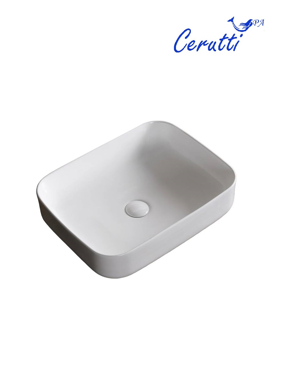 

Раковина Ceruttispa CR0084 50х40 накладная, белая, Белый, CR0084