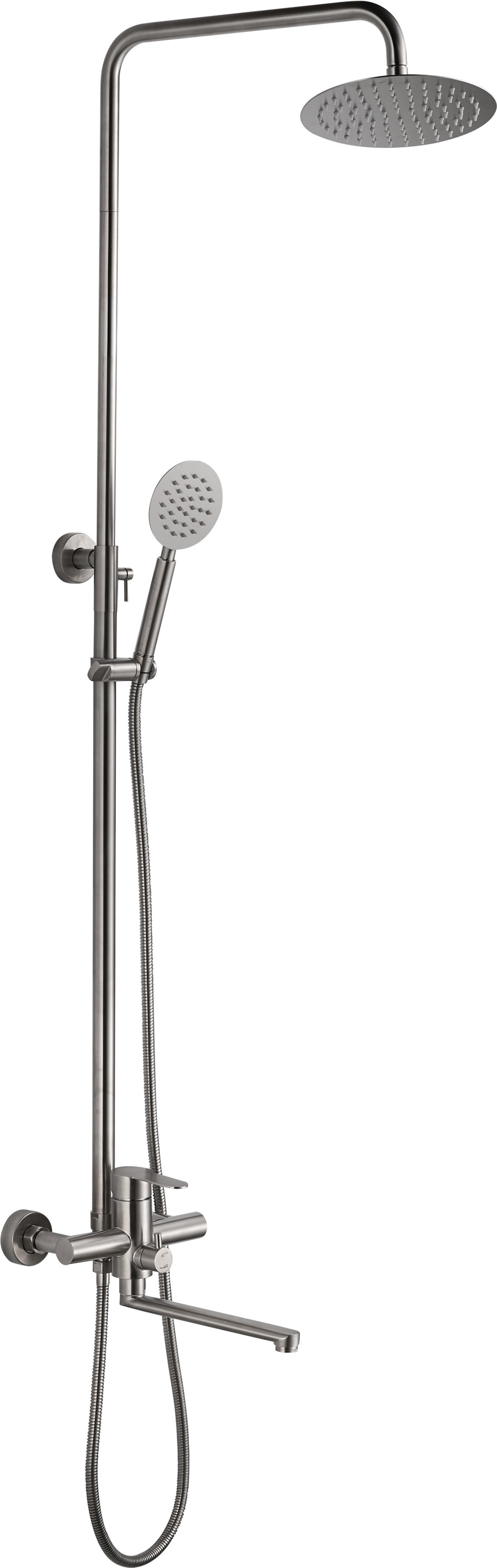 

Душевая стойка Haiba HB801 HB24801 с изливом и смесителем, Хром, HB801 HB24801