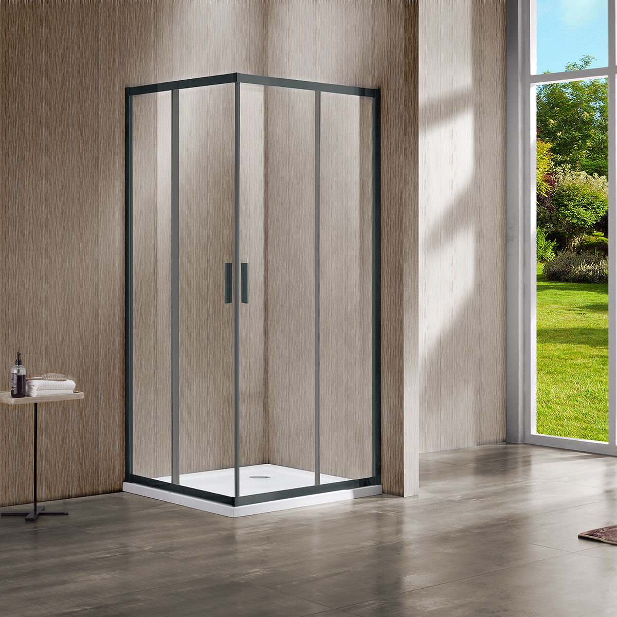 

Душевой уголок Vincea Garda VSS-1G8010CLGM 100х80 профиль вороненый, стекло прозрачное, VSS-1G8010CLGM