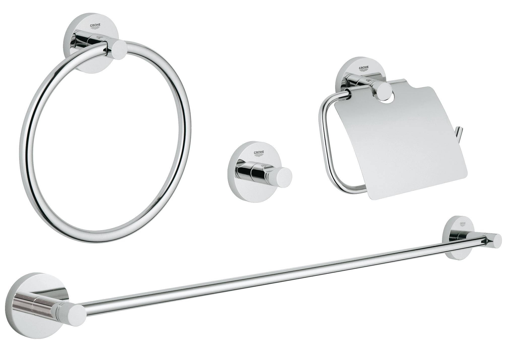 

Набор аксессуаров Grohe Essentials 40776001 4 предмета, Хром, Essentials 40776001