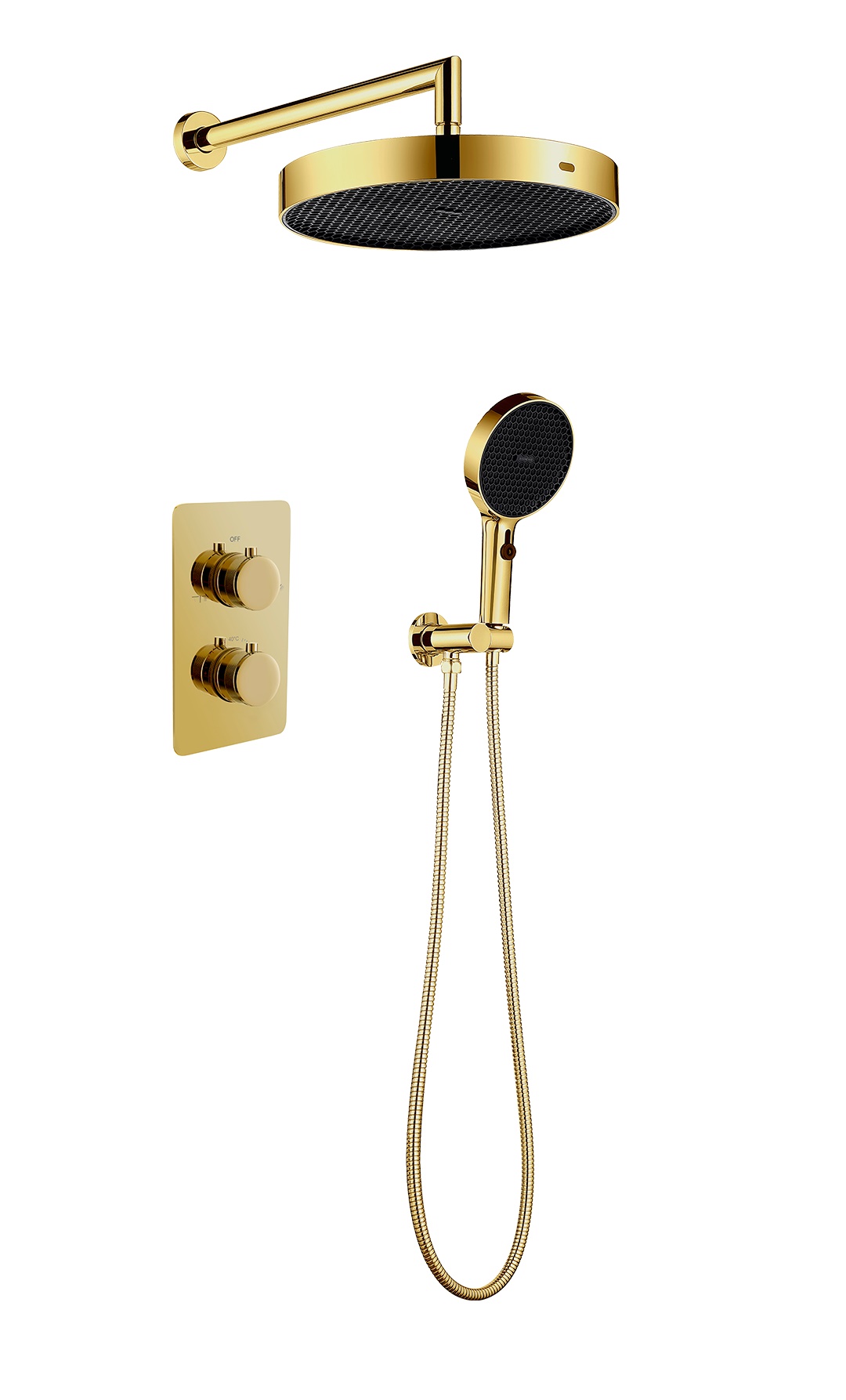 

Душевая система Boheme Cell 427-G с термостатом, золото, Cell 427-G