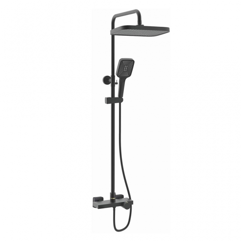

Душевая стойка Rose R1896H-6 черная, Черный, R1896H-6