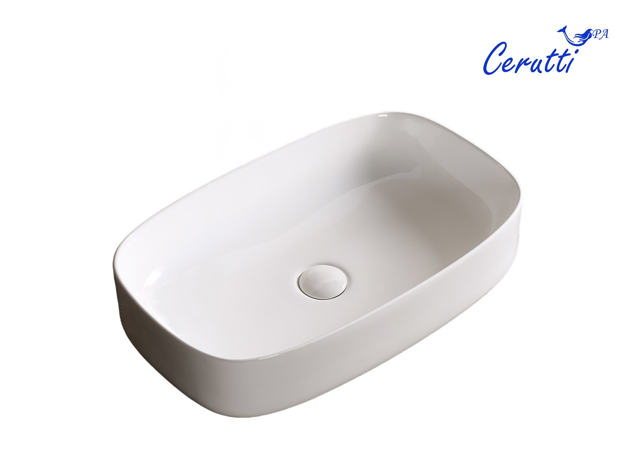 

Раковина Ceruttispa CR0045 59х37 накладная, белая, Белый, CR0045