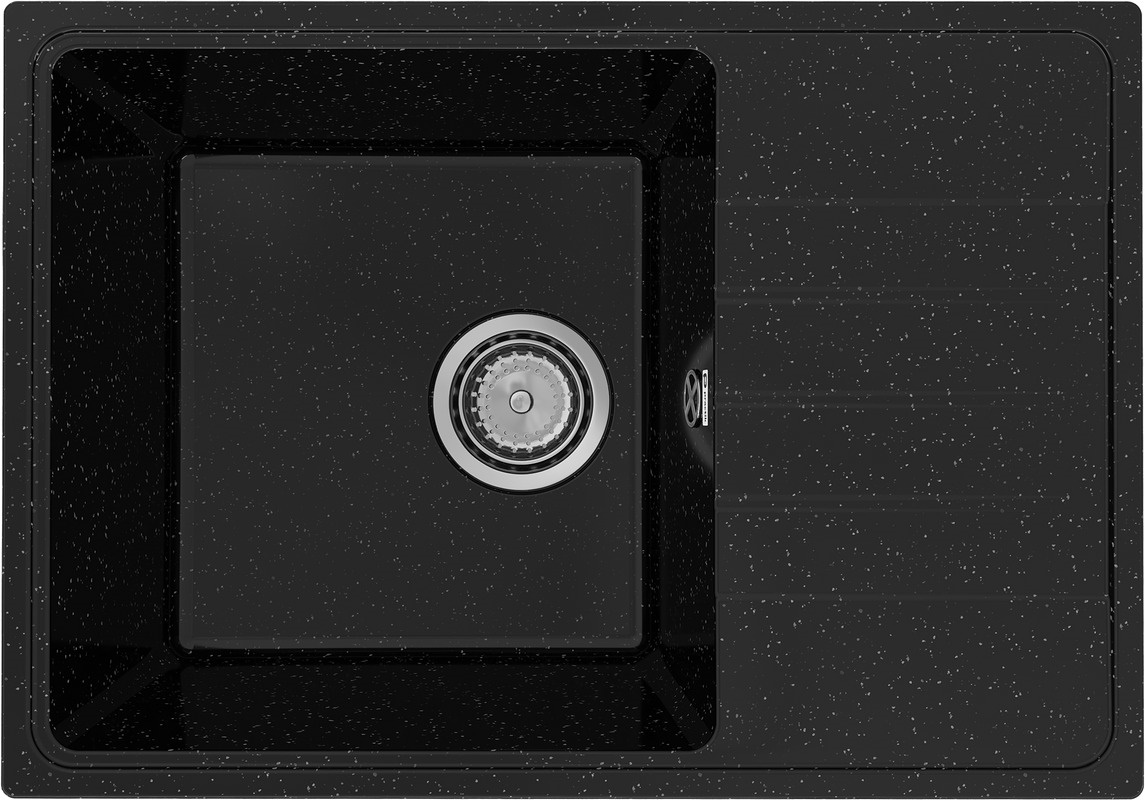 

Мойка кухонная Practik PR-M 600-004 60 см, черный оникс, PR-M-600-004