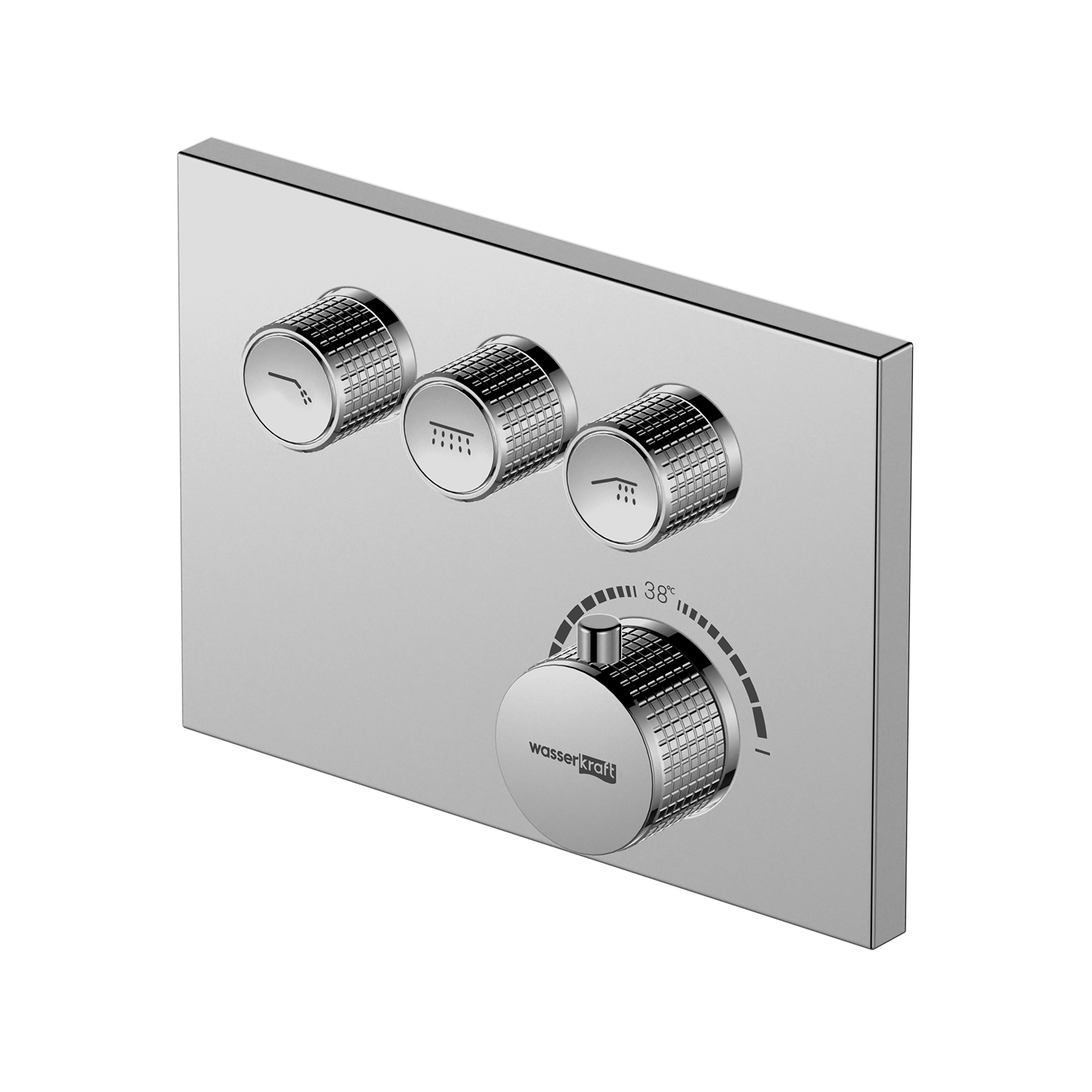 

Смеситель для ванны с душем WasserKRAFT Dinkel 5858 Thermo хром, 5858 Thermo