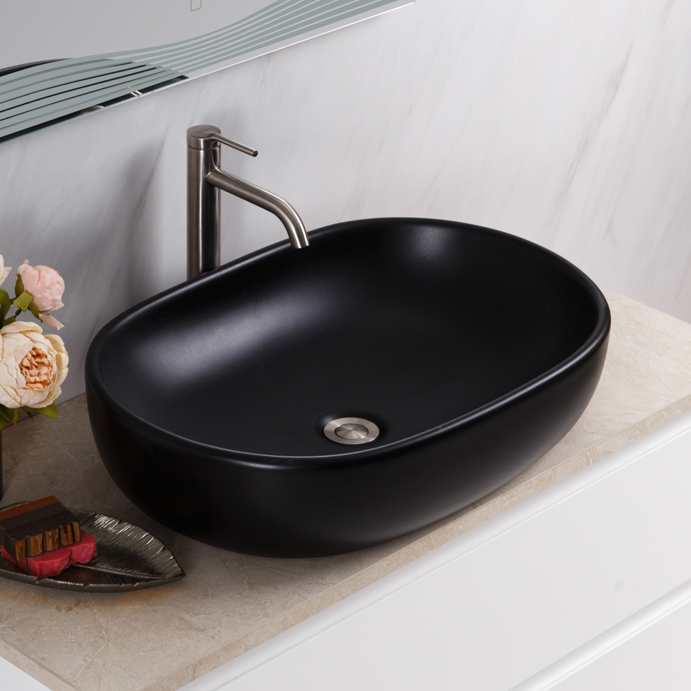 

Раковина BelBagno BB1084-H301 накладная 60х42 см, черная матовая, Черный, BB1084-H301