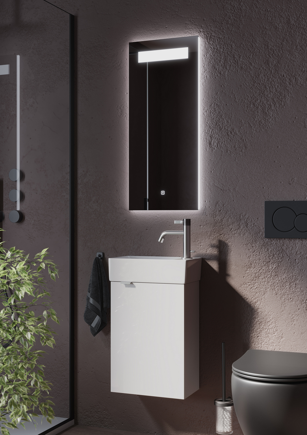 

Мебель для ванной Sancos Mini 35 R подвесная, белый глянец, Белый глянцевый, MN35WR