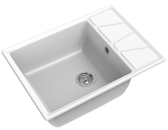 

Мойка кухонная GranFest VERTEX GF-V-680L иней, Белый, GF-V-680L