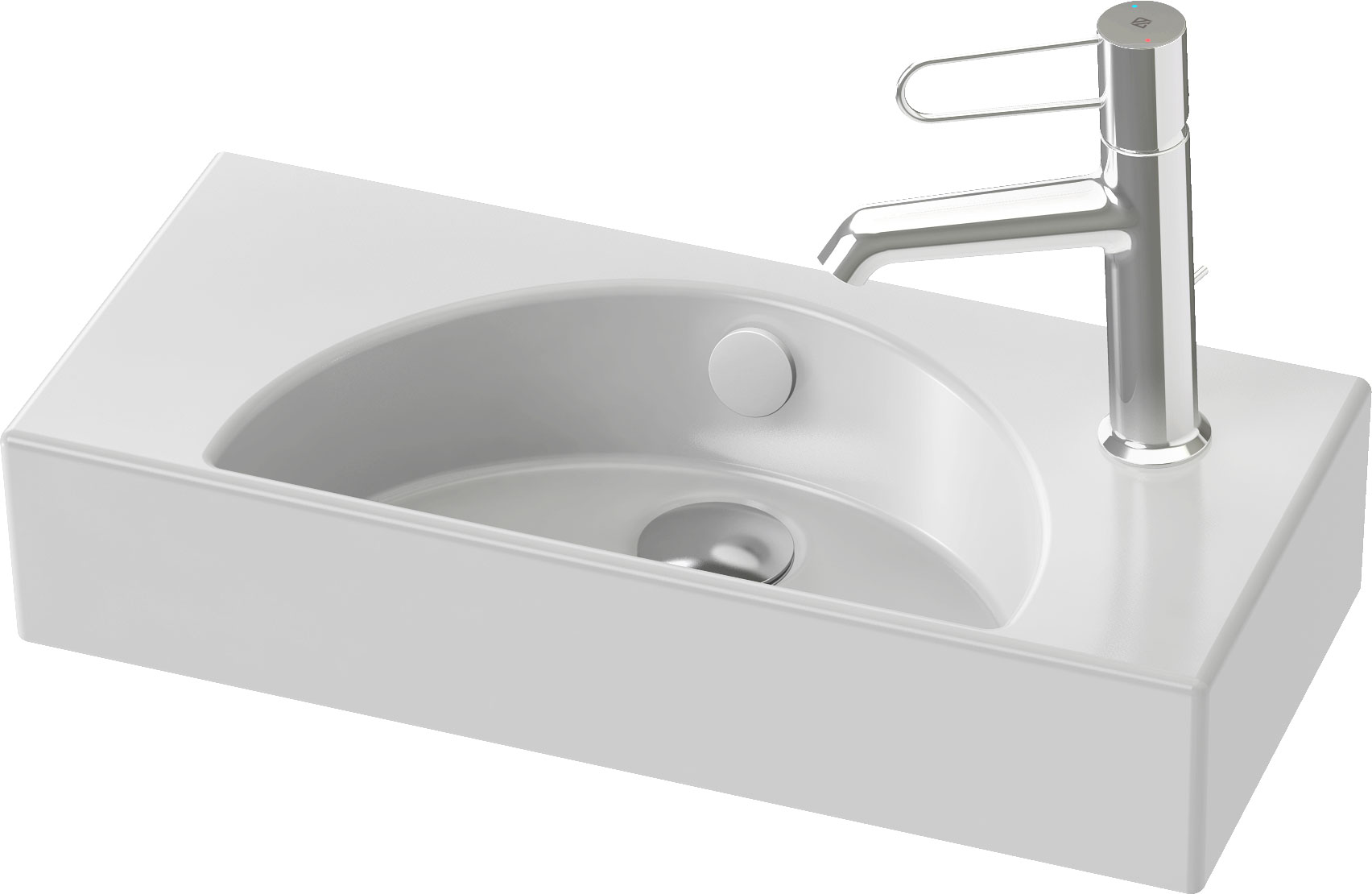 

Рукомойник Jacob Delafon Odeon Rive Gauche EGO112-56-00 R, Белый