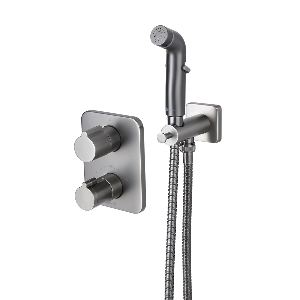 

Гигиенический душ Lemark LM3740GM черный матовый, Графит, LM3740GM