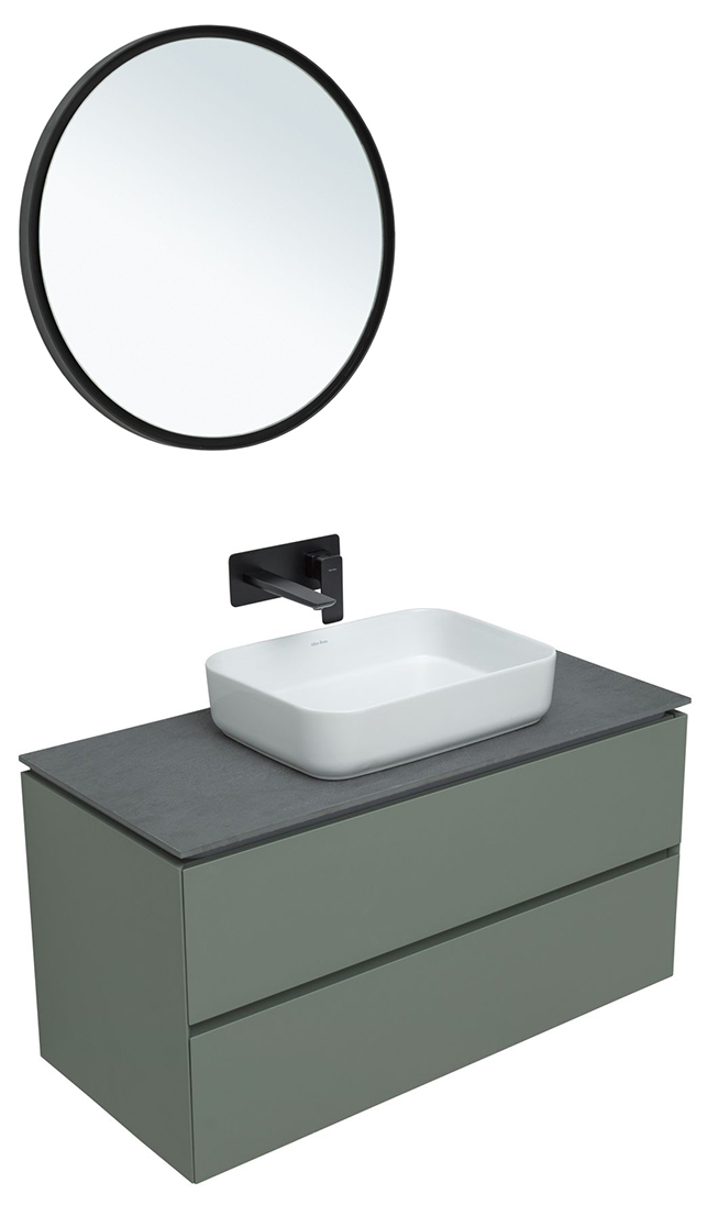

Мебель для ванной Allen Brau Infinity 100 cement grey matt, Серо-зеленый, 1.21003.CGM