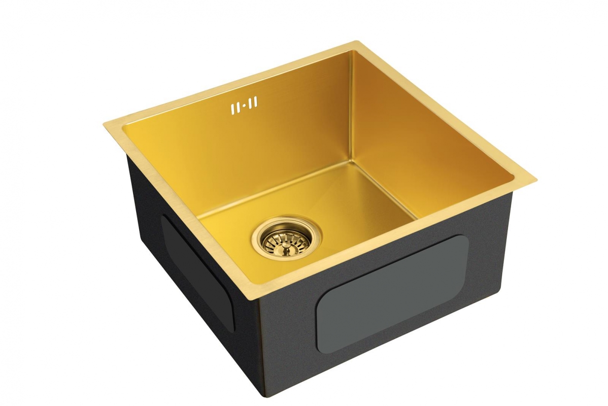 

Мойка кухонная Emar PVD EMB-112 PVD Nano Golden золото, EMB-112 PVD Nano Golden