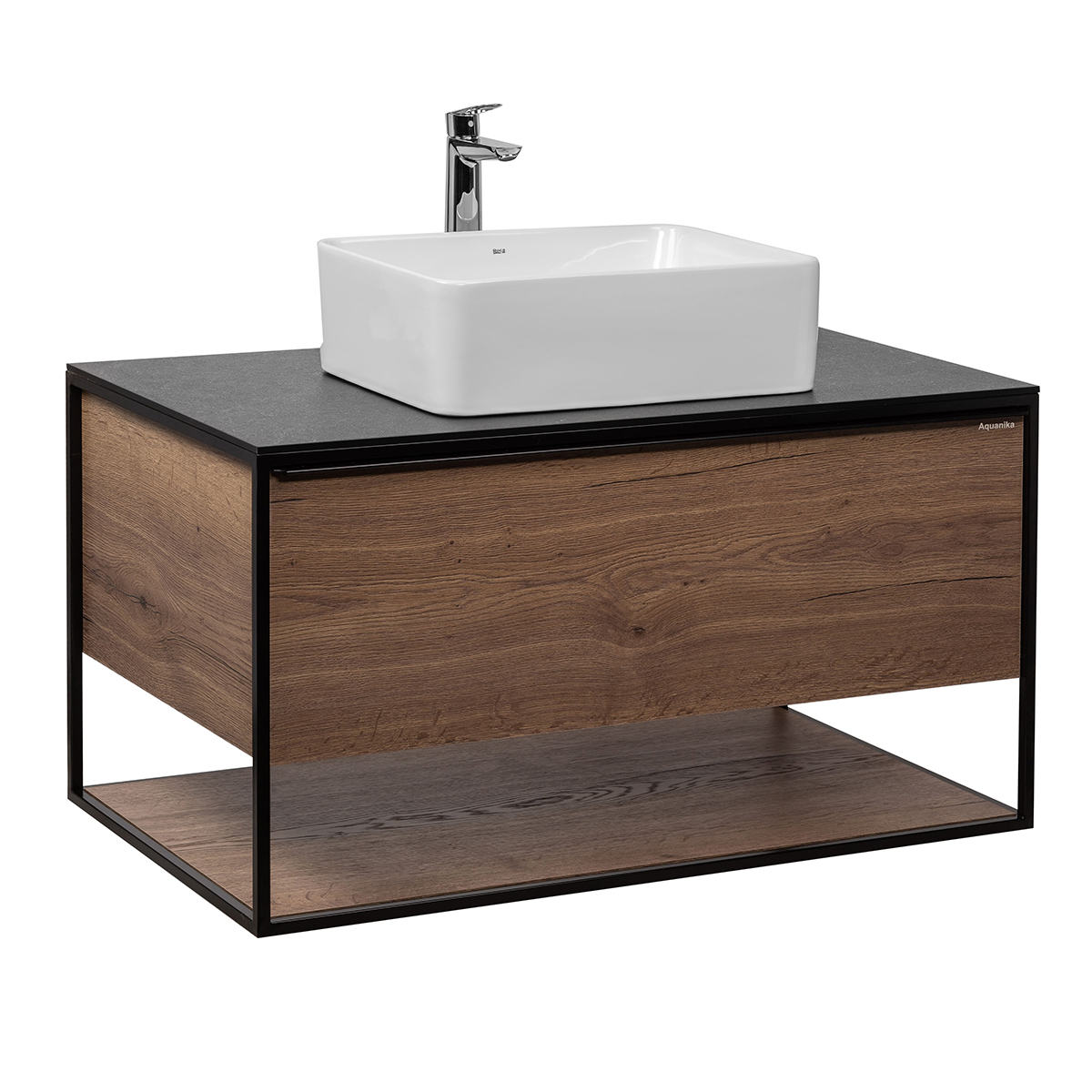 

Тумба с раковиной Aquanika Loft 100 подвесная, древесный аттик, Дерево, Loft 100 AQLO1005550BRU151