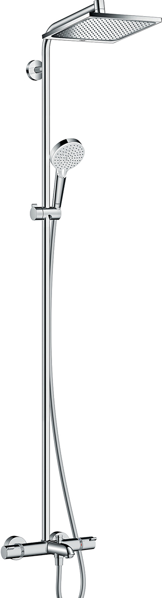 

Душевая стойка Hansgrohe Crometta E 240 1jet Showerpipe 27298000, Хром, Crometta E 240 1jet Showerpipe 27298000