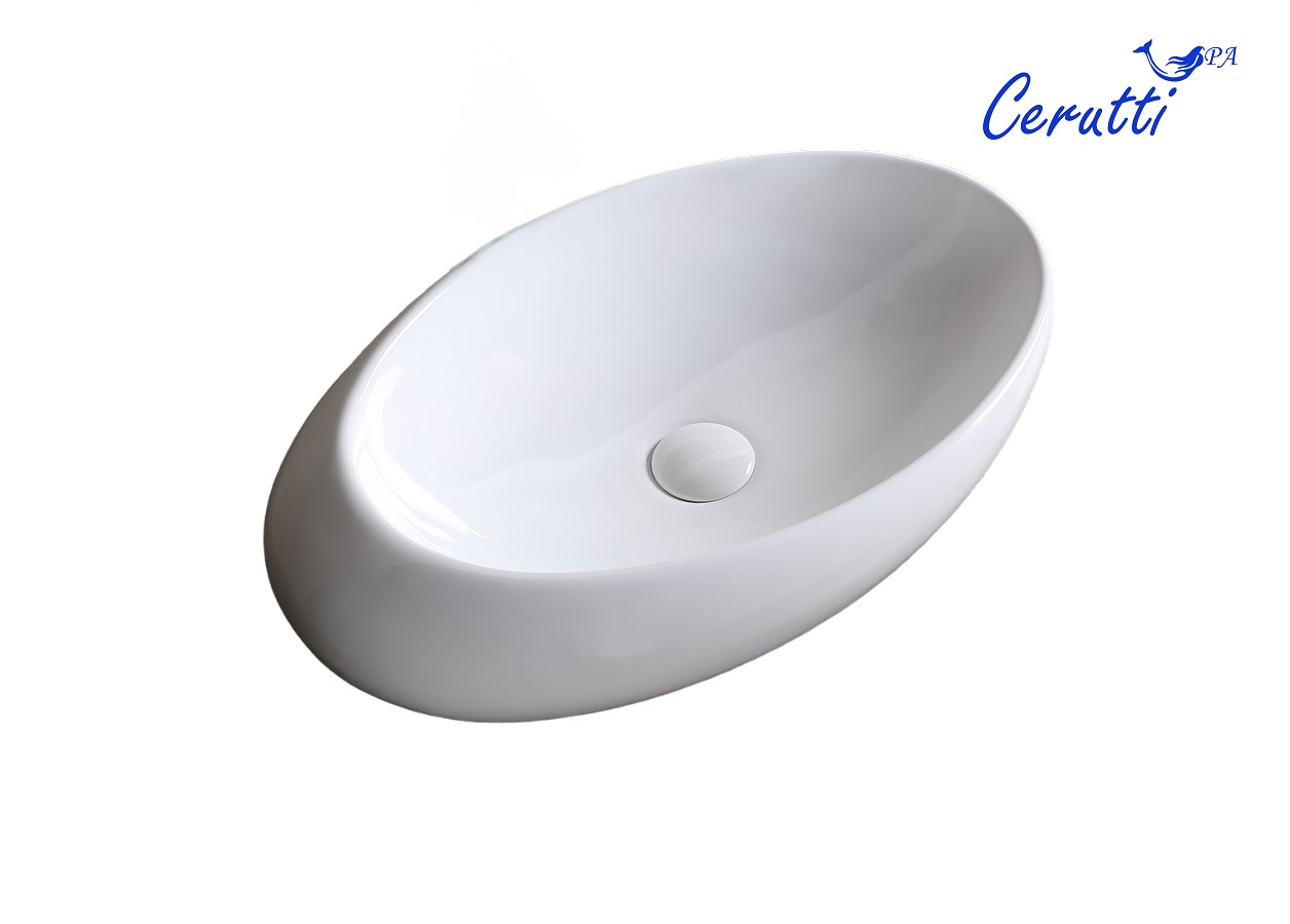 

Раковина Ceruttispa CR0058B 58х37 накладная, белый, CR0058B