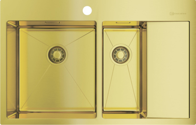 

Мойка кухонная Omoikiri Akisame 78-2-LG-L светлое золото, Akisame 78-2 LG-L