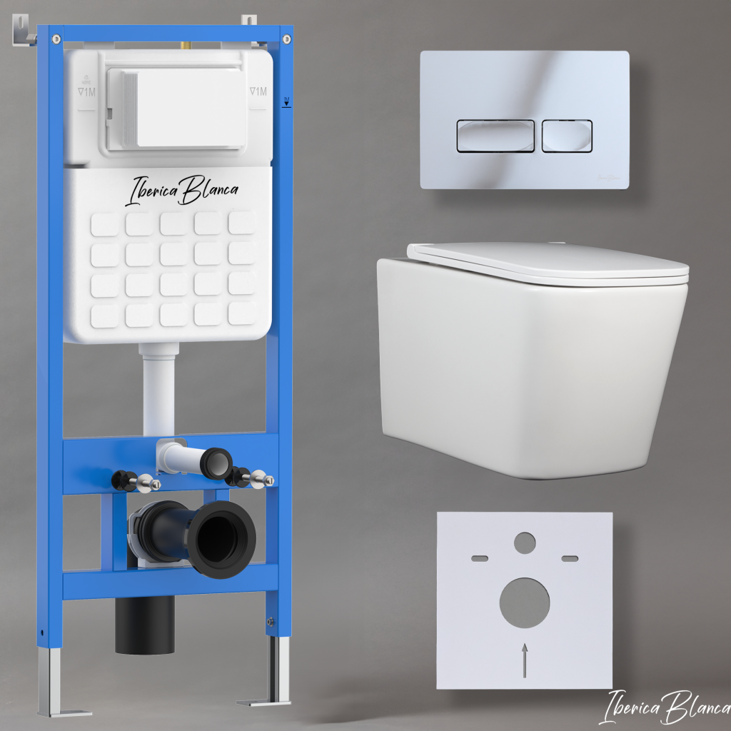 

Комплект 3 в 1 Iberica Blanca инсталляция + унитаз Toledo Alto IB.TLA.231.1B1 + кнопка смыва Esti-R IB.B021.003.002, Белый, IB001.TLA.231.213