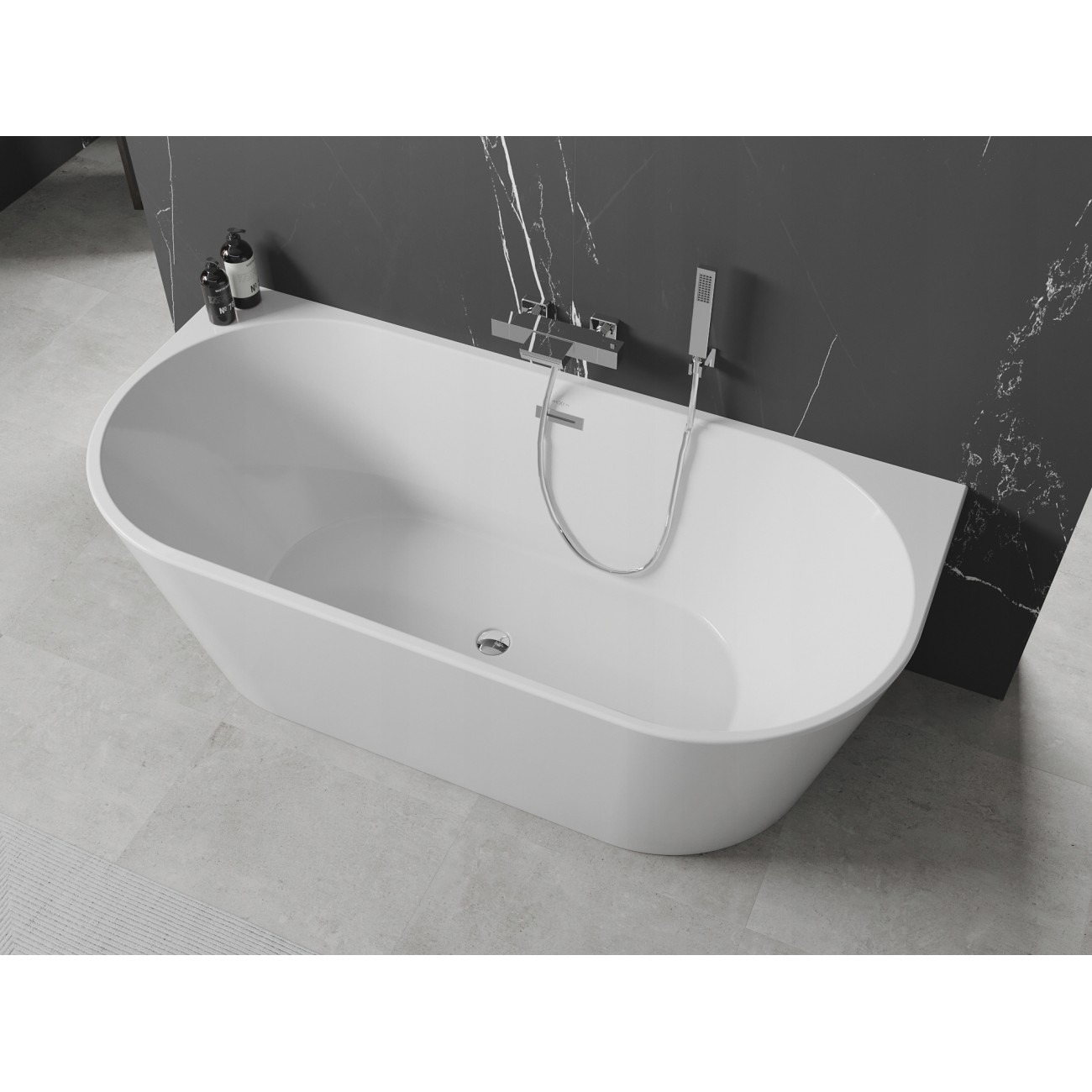 

Акриловая ванна Frank F6163 White пристенная, Белый, F6163 White
