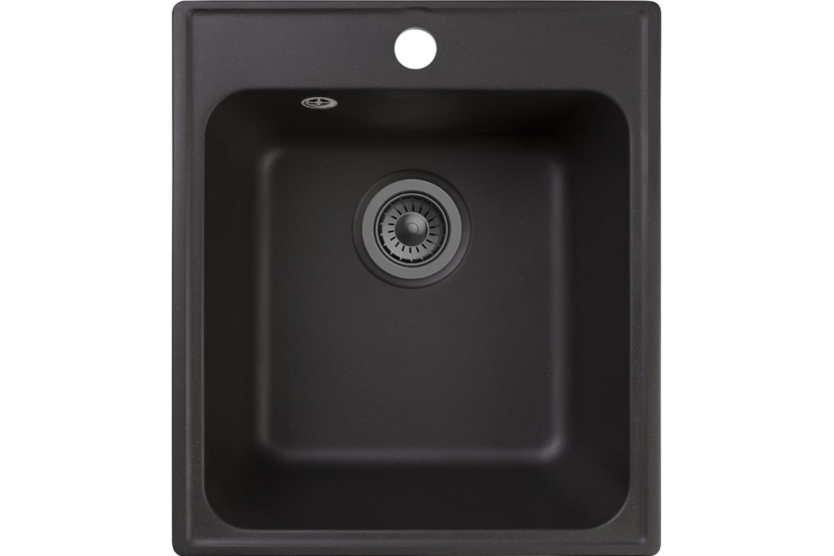

Мойка кухонная Reflexion Quadra RF0243BL, черная, Черный, Quadra