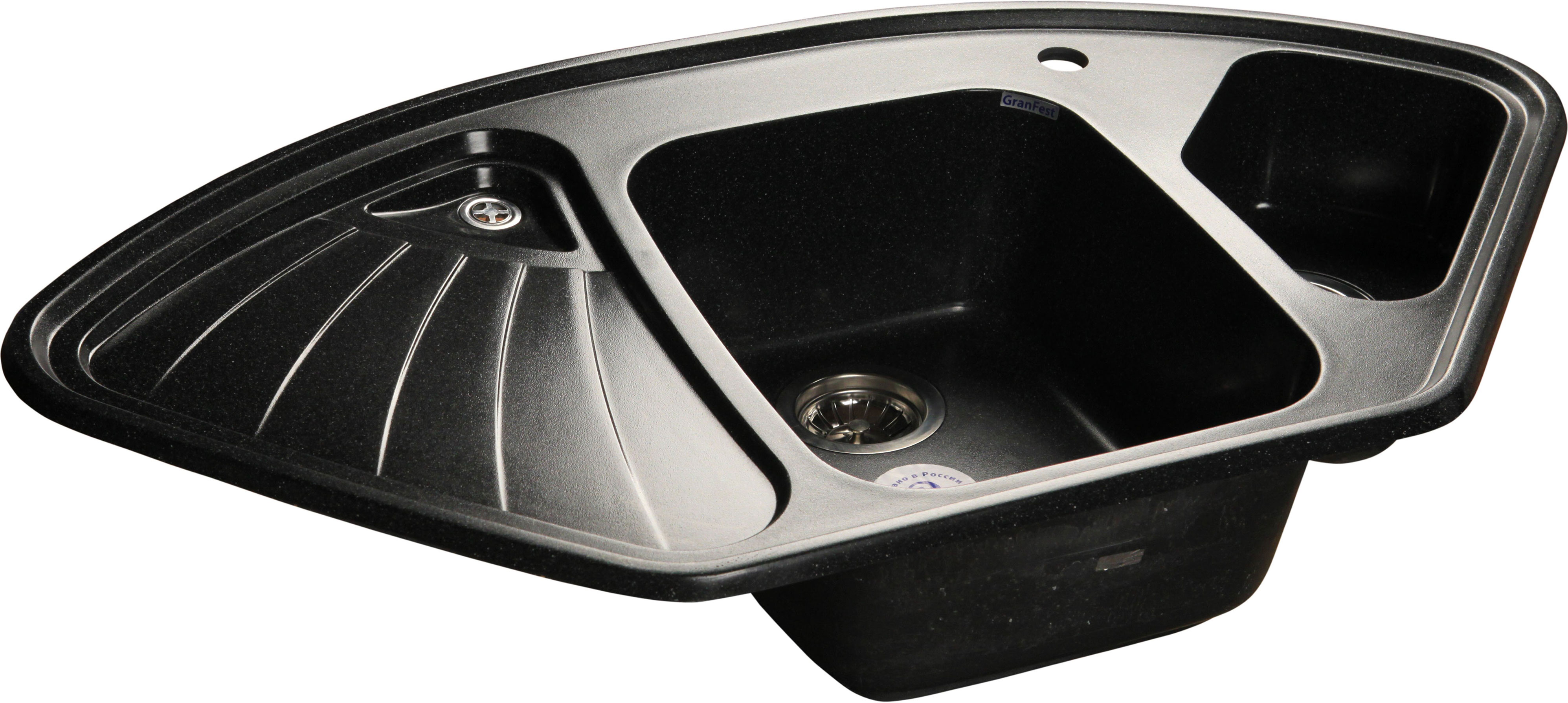 

Мойка кухонная GranFest Corner GF-C1040E черная, Черный, GF-C1040E