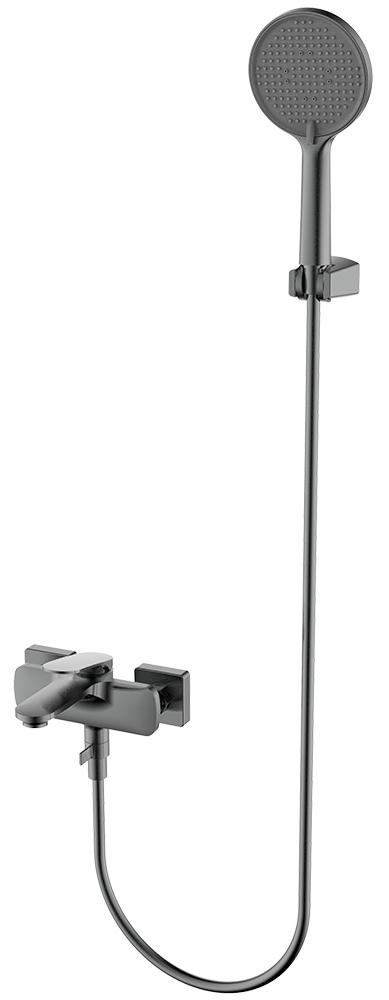 

Смеситель для ванны с душем AQUAme Imola AQM6712GM вороненая сталь, AQM6712GM