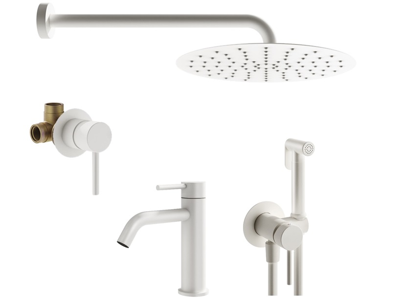 

Душевой комплект Plumberia Selection Ixo KITZXO01BO53 белый матовый, KITZXO01BO53