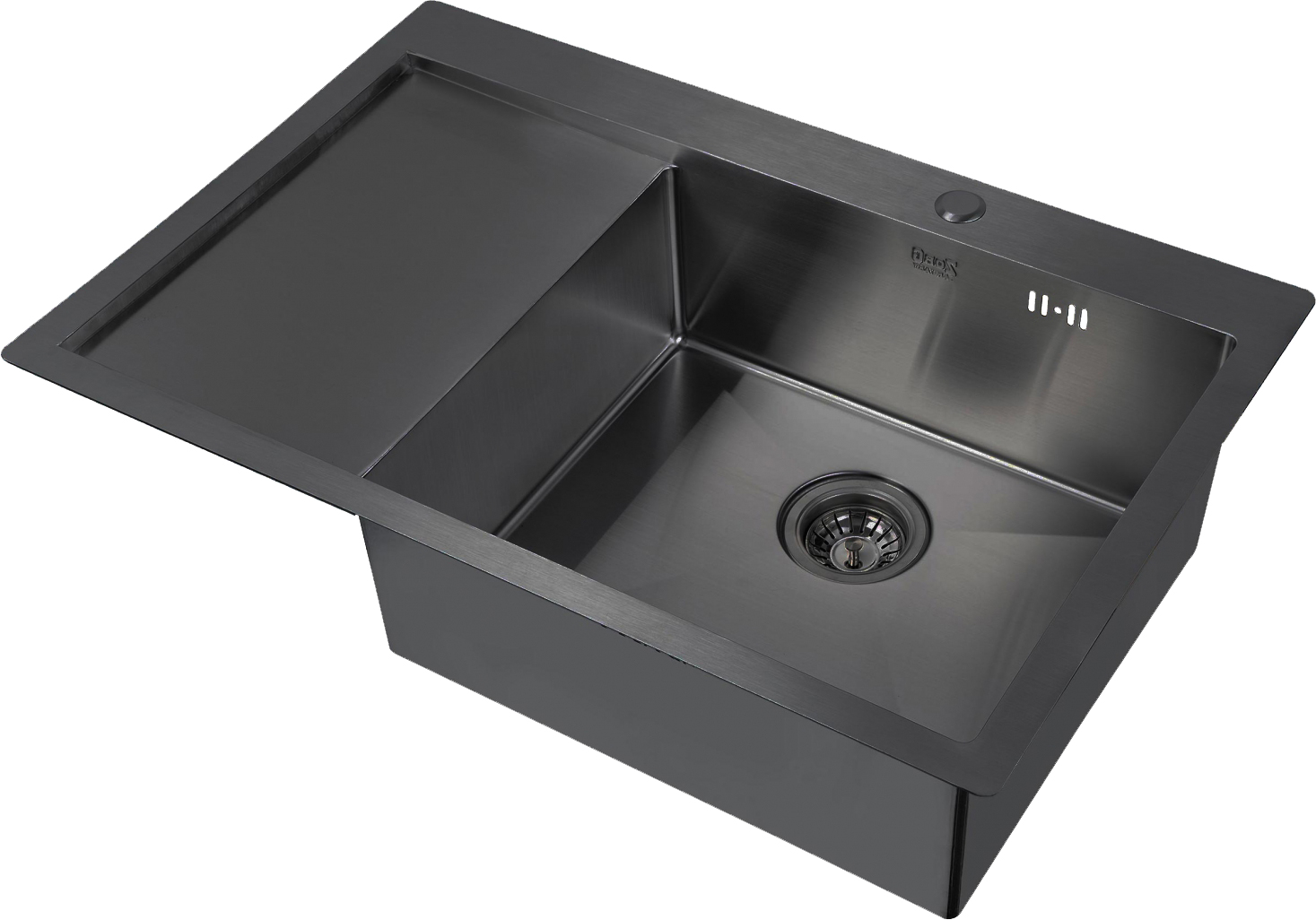 

Мойка кухонная Zorg Inox PVD 7851 R grafit, Черный, Inox PVD 7851 R